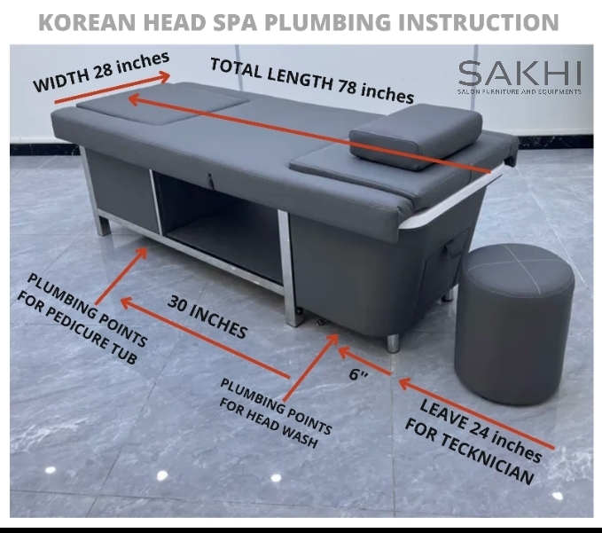 Korean Head Spa Shampoo Bed- K 09 with Pedicure - Image 10