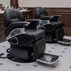 “Sakhi Barber Chair Tukasa Electric – luxury hydraulic reclining barber chair for modern salon”