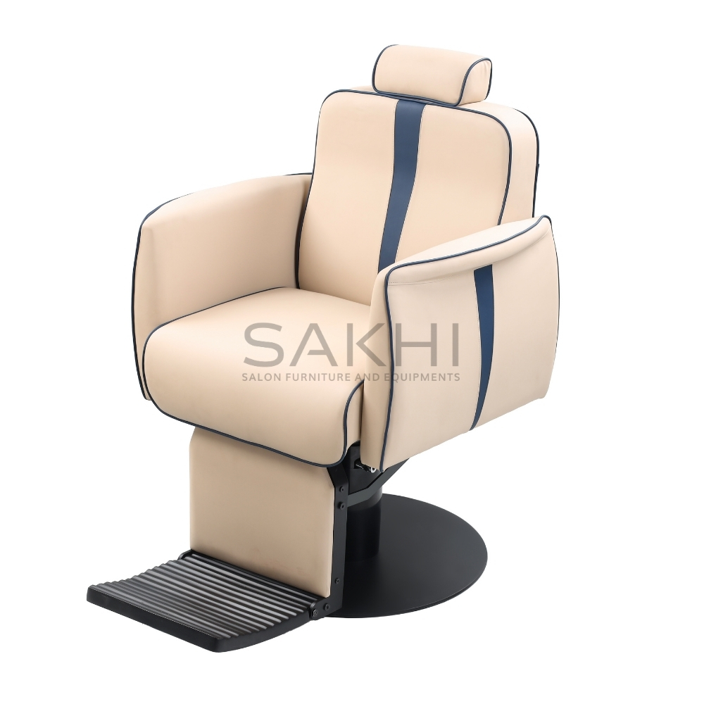 Sakhi Barber Chair Eldigo – luxury hydraulic reclining barber chair for modern salon