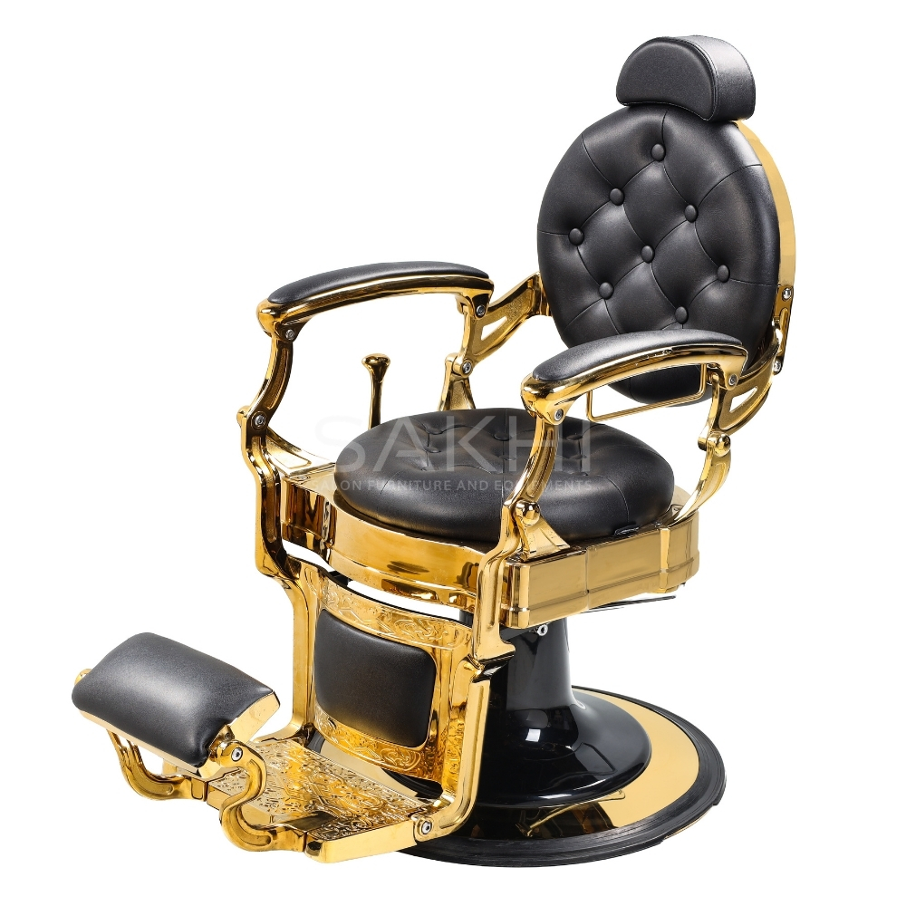 Sakhi Luxury Barber Chair Kingston Gold - Image 5